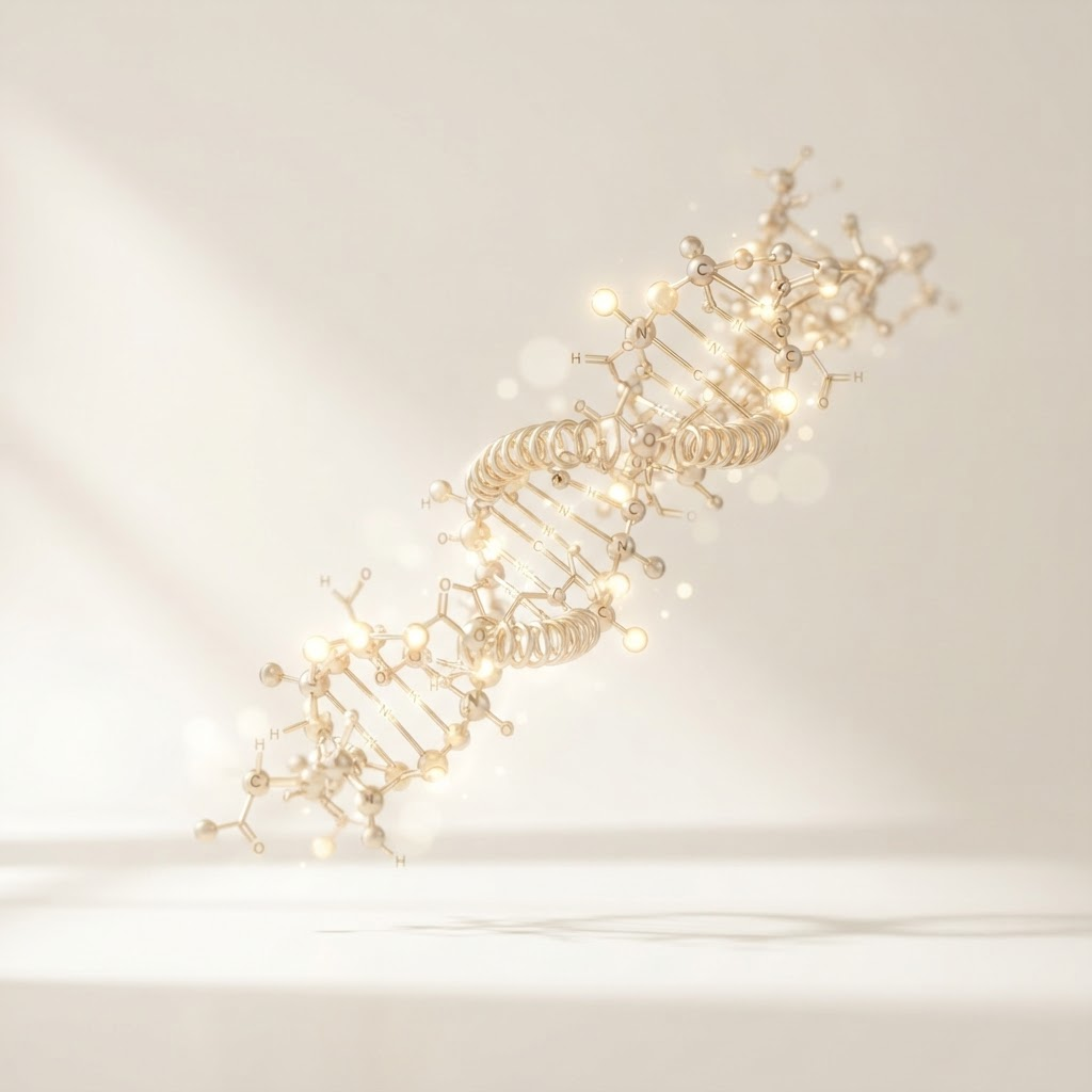 Champagne-gold peptide molecular structure